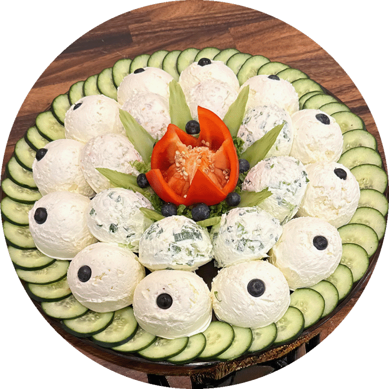 plain scallion platter